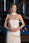 Long Beige Chiffon Evening Dress ABU6681