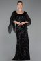 Long Black Plus Size Evening Gown ABU6687