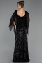 Long Black Plus Size Evening Gown ABU6687