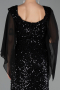 Long Black Plus Size Evening Gown ABU6687