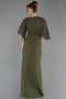 Long Olive Drab Plus Size Evening Dress ABU2979