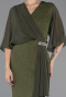 Long Olive Drab Plus Size Evening Dress ABU2979