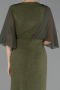 Long Olive Drab Plus Size Evening Dress ABU2979