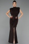 Long Brown Plus Size Evening Dress ABU6690