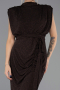 Long Brown Plus Size Evening Dress ABU6690