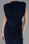 Long Navy Blue Plus Size Evening Dress ABU6690