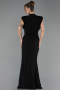 Long Black Plus Size Evening Dress ABU6690