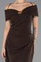 Midi Brown Plus Size Cocktail Dress ABK2707
