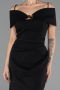 Midi Black Plus Size Cocktail Dress ABK2707