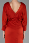 Midi Brick Satin Plus Size Cocktail Dress ABK2709
