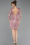 Short Powder Color Evening Dress ABK1599