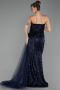 Long Navy Blue Evening Dress ABU4772