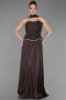 Long Brown Chiffon Evening Dress ABU6707