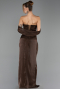 Long Brown Chiffon Evening Dress ABU6692