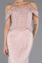 Long Powder Color Dantelle Plus Size Engagement Dress ABU6694