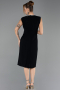 Midi Black Plus Size Cocktail Dress ABK2710