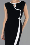 Midi Black Plus Size Cocktail Dress ABK2710