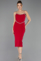 Midi Red Cocktail Dress ABK2702