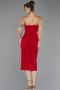 Midi Red Cocktail Dress ABK2702