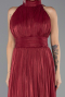 Long Burgundy Chiffon Plus Size Evening Gown ABU6699