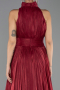 Long Burgundy Chiffon Plus Size Evening Gown ABU6699
