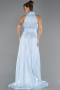 Long Light Blue Chiffon Prom Gown ABU6706