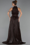 Long Brown Chiffon Plus Size Evening Gown ABU6699