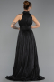Long Black Chiffon Prom Gown ABU6706
