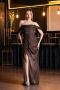 Long Brown Chiffon Evening Dress ABU6692