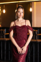 Long Burgundy Dantelle Mermaid Prom Dress ABU6693