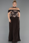 Long Brown Chiffon Evening Dress ABU6588