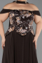 Long Brown Chiffon Evening Dress ABU6588
