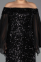 Long Black Plus Size Evening Gown ABU6687