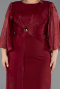 Midi Burgundy Plus Size Cocktail Dress ABK2712