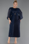 Midi Navy Blue Plus Size Cocktail Dress ABK2712