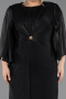 Midi Black Plus Size Cocktail Dress ABK2712