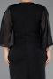 Midi Black Plus Size Cocktail Dress ABK2712