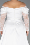 Long White Satin Formal Plus Size Dress ABU5261