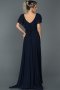 Navy Blue Long Engagement Dress ABU032