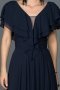 Navy Blue Long Engagement Dress ABU032