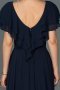 Navy Blue Long Engagement Dress ABU032