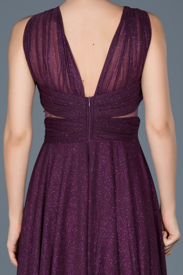 Vivid imagination plum purple cutout 2024 maxi dress