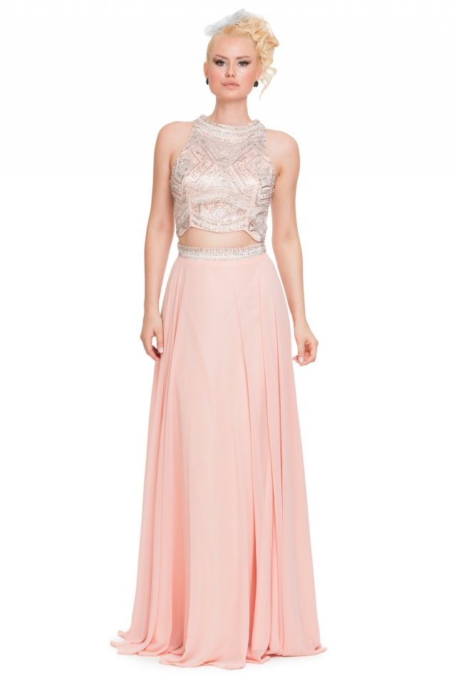 Long Salmon Prom Dress ABU338 | Abiyefon.com
