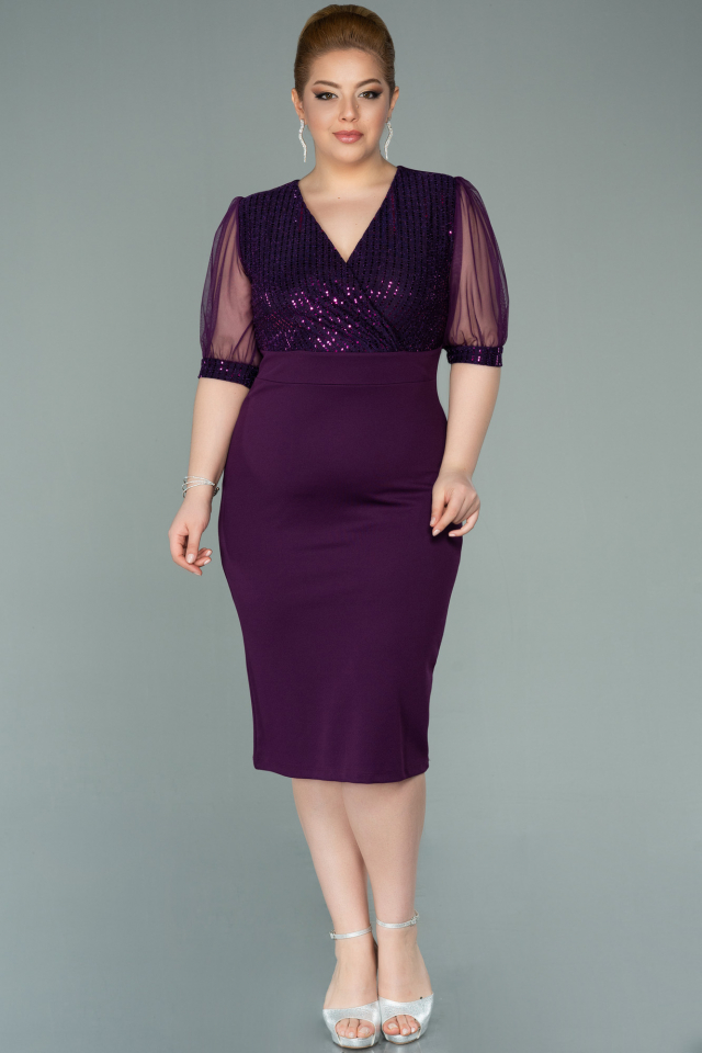 Plus size plum formal hot sale dress