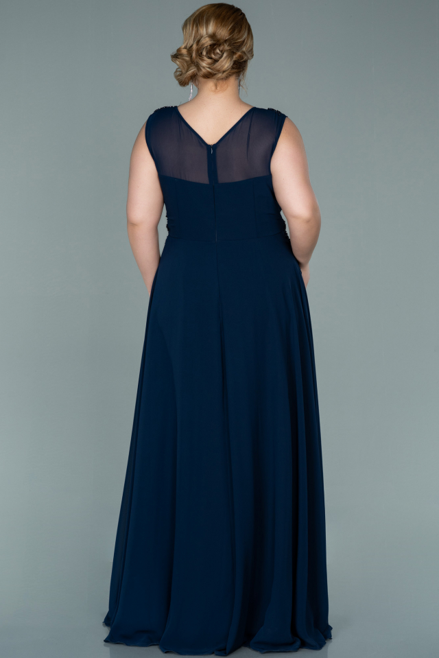 green wedding dress bridesmaid Cicinia Dark Navy Mother Of The Bride Dress Long Chiffon V-neck A-line Half Sleeves Plus Size