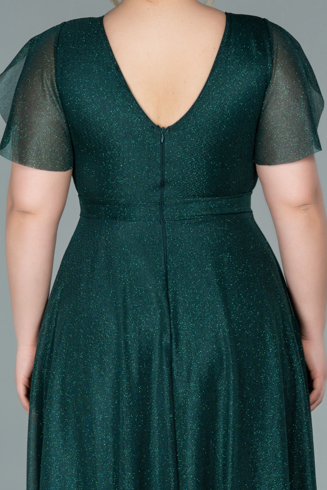 Long Emerald Green Plus Size Evening Dress ABU2456 | Abiyefon.com