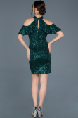 Emerald Green Short Invitation Dress ABK323