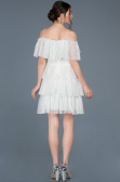 White Short Prom Gown ABK413