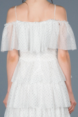 White Short Prom Gown ABK413