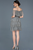 Grey Short Prom Gown ABK413